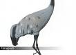 Álló Daru madár 121 cm - Élethű műanyag madárfigura / 1382513