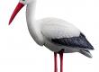 Álló gólya, 78 cm - Élethű műanyag madárfigura
