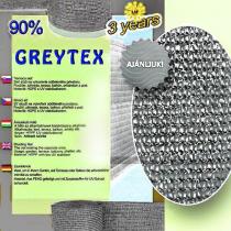 Árnyékoló háló GREYTEX 160 1x10m 90% Antracit szürke / 28601